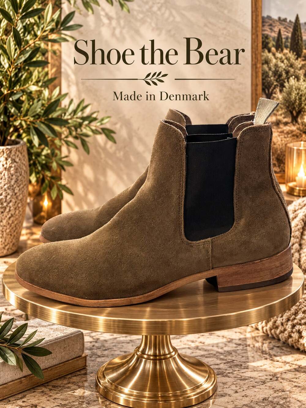 Shoe the Bear Dev Chelsea Men’s Brown Suede Ankle Boots EU 41 US 8